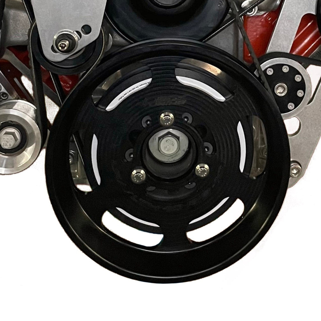 10 Rib Supercharger Crank Pulley - 8.950 12.5% OD - LSA 2650 - Black Anodized
