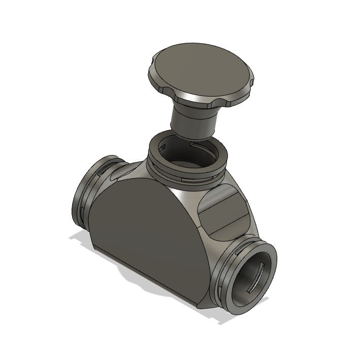 5/8 Female GM Quick Connect Tee Fitting with Fill Port