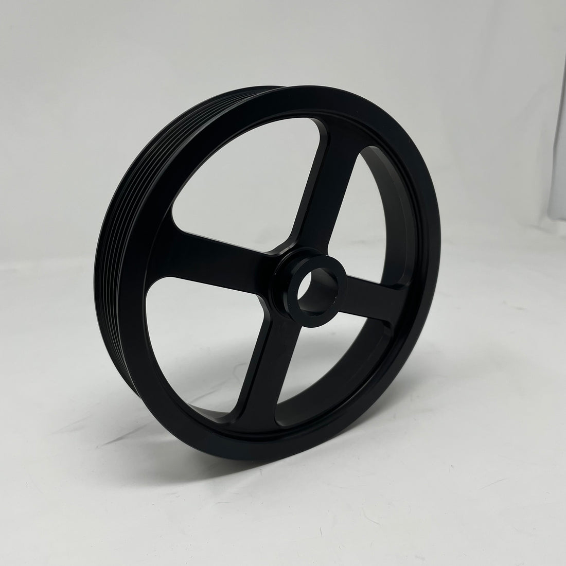 Billet LSX 6 Rib 5.800 Dia. Power Steering Pulley 3/4 Shaft - Black Anodized