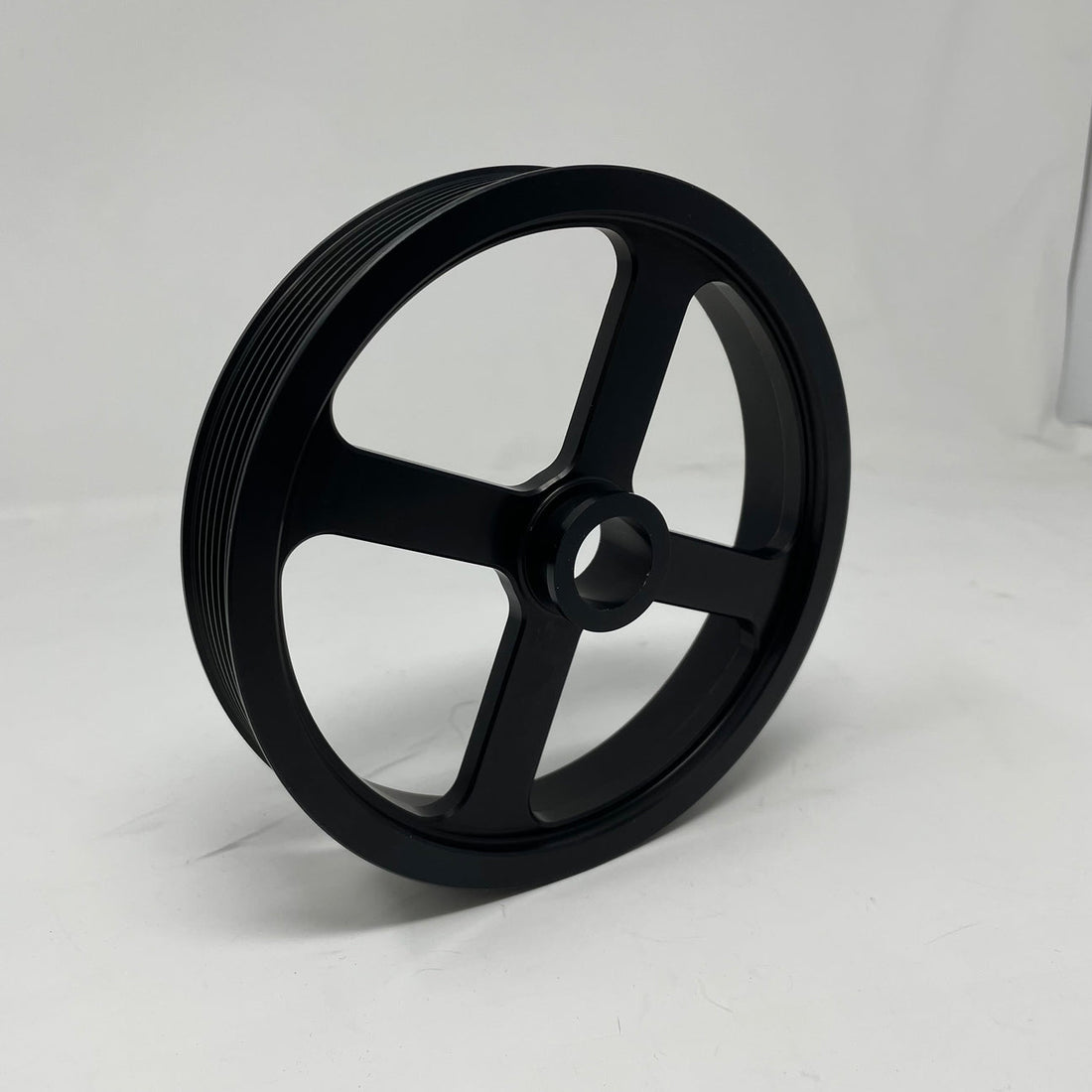 Billet LSX 6 Rib 5.800 Dia. Power Steering Pulley 16MM Shaft - Black Anodized