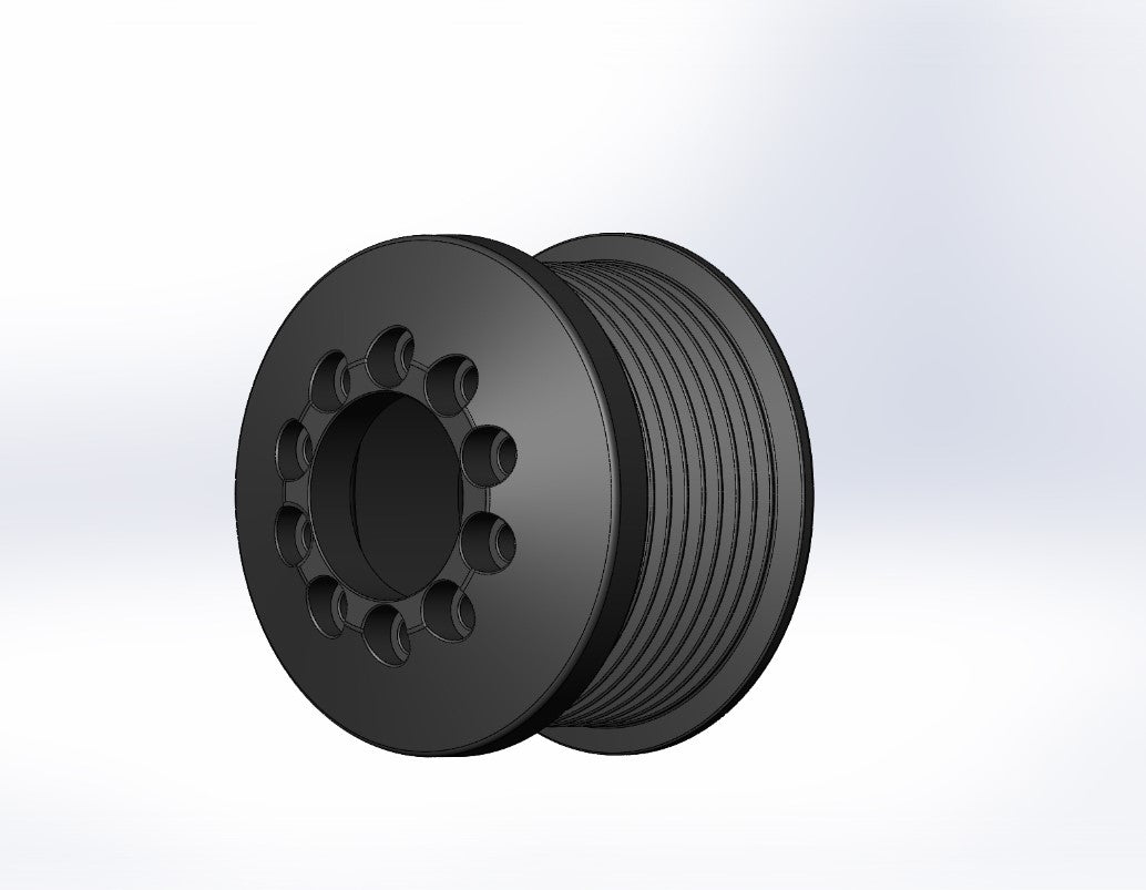 Griptec 2.80 8 Rib Pulley  - 10 Bolt LPE Hub