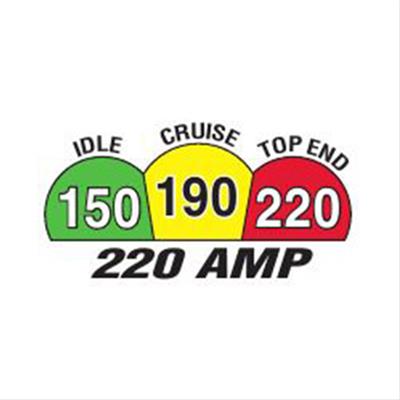 Powermaster High-Amp Alternator - 220AMP - 4 Pin - Black Powder Coated