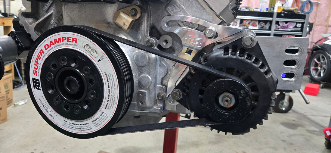 Alec Robbins Racing - Low Mount Alternator Bracket - Rigid Tension