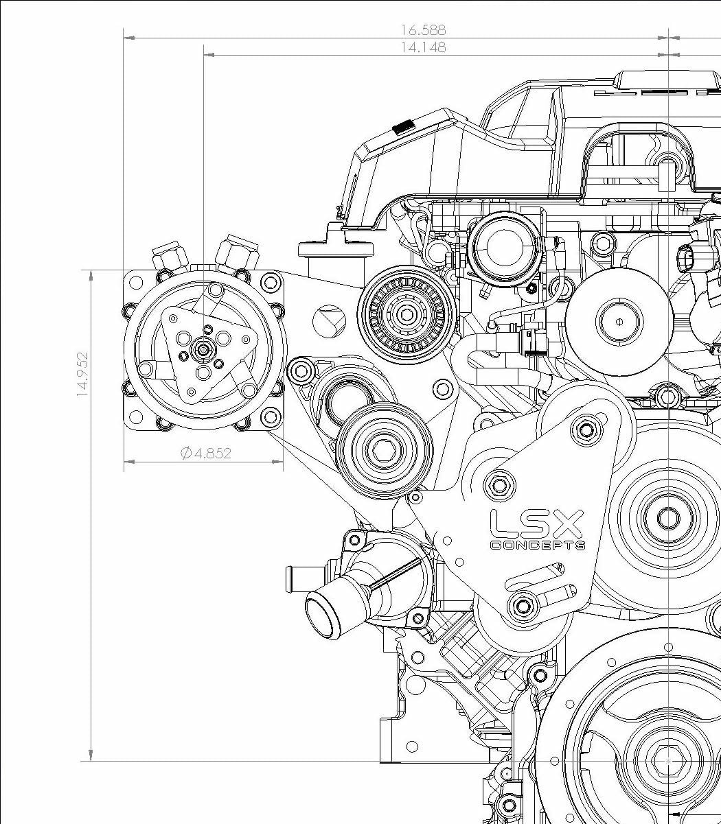 LS / LSA High Mount A/C Bracket - Corvette (Scratch & Dent)