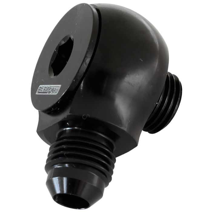 Aeroflow 90° Low Profile -8ORB to -8AN Male Adapter