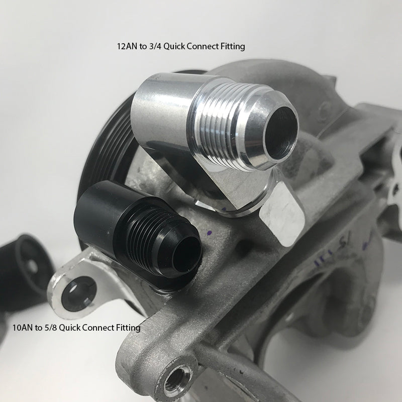 90 Degree -12AN Male to 3/4 Female GM Quick Connect Fitting