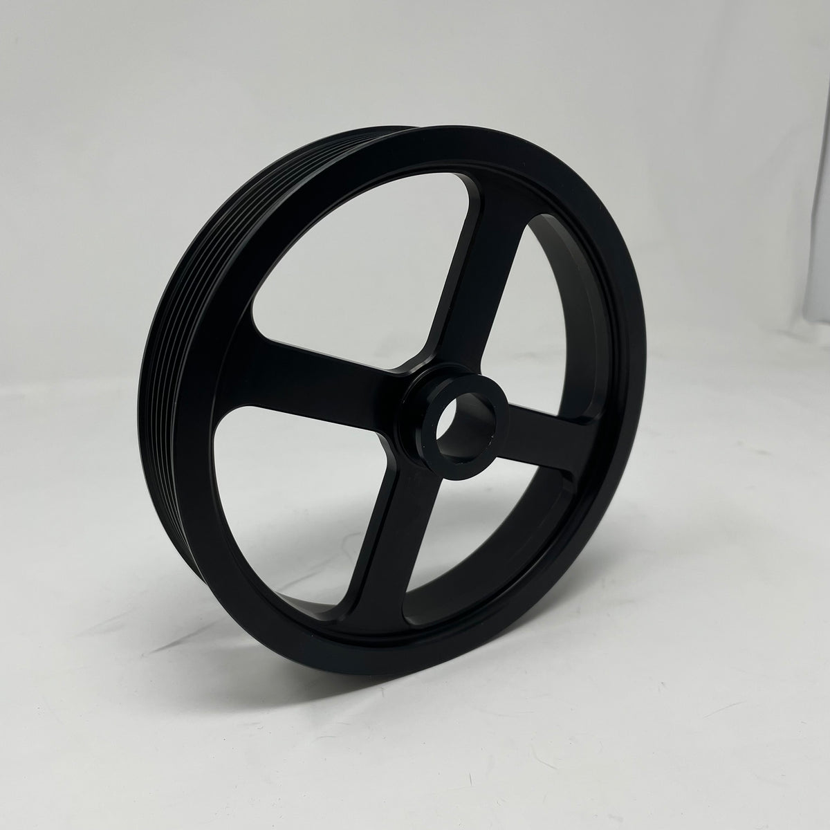 Billet LSX 6 Rib 5.800 Dia. Power Steering Pulley 3/4 Shaft - Black An ...