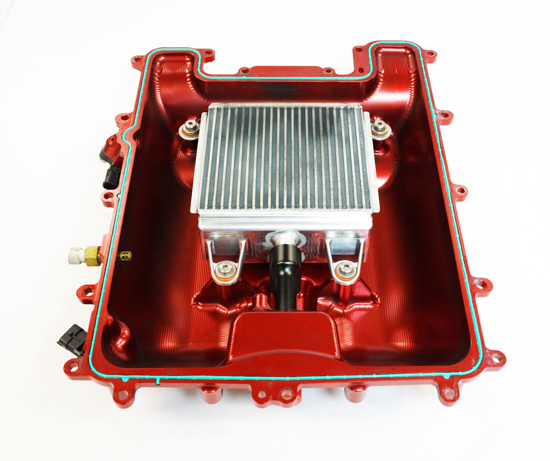 Billet LSA Supercharger Lid Kit with Reinforced Brick and -12 Water Manifold
