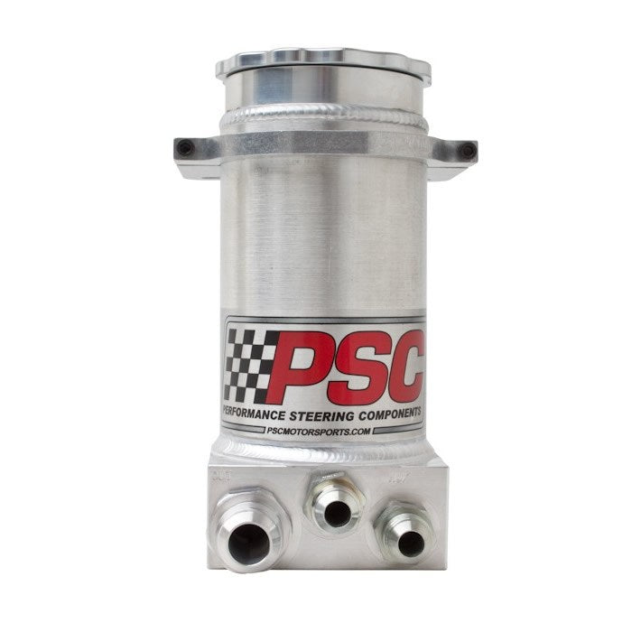 PSC 8.25" Pro Touring P.S. Remote Reservoir w/ Filter For Hydro Boost Brakes Brushed Aluminum