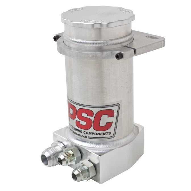 PSC 8.25" Pro Touring P.S. Remote Reservoir w/ Filter For Hydro Boost Brakes Brushed Aluminum