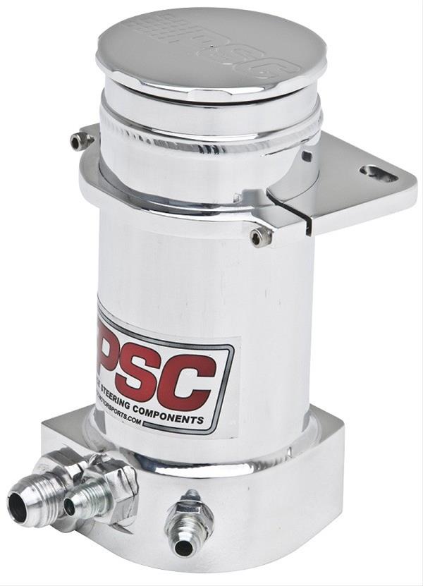PSC 8.25" Pro Touring P.S. Remote Reservoir w/ Filter For Hydro Boost Brakes Polished Aluminum